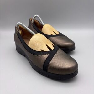Clarks Loafers Womens 9 Bronze Metallic Slip On Comfort Casual Walking Shoes